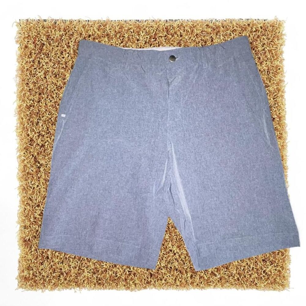 Adidas Men's Blue and Grey Shorts